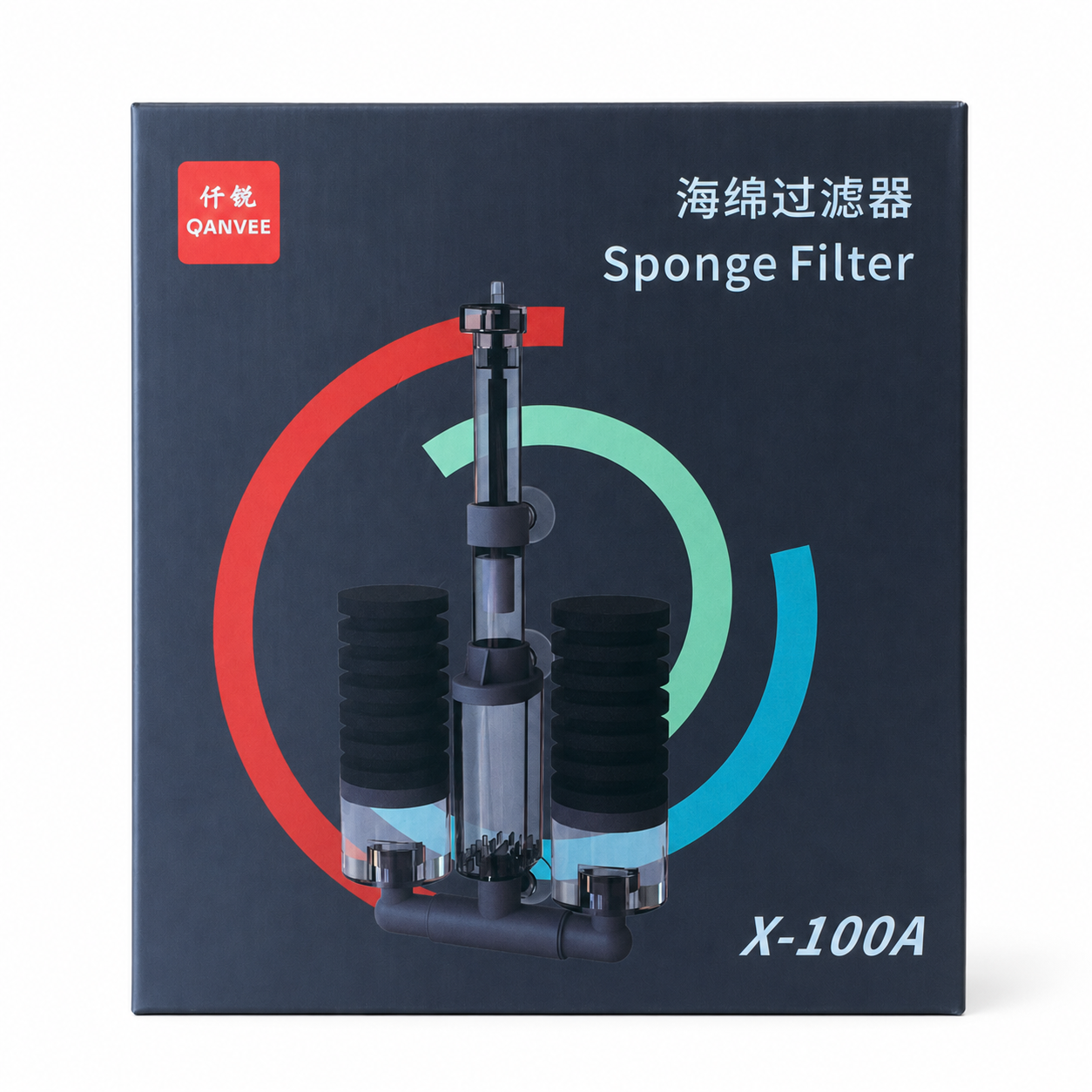 Aquarium Twin Sponge Filter X-100A