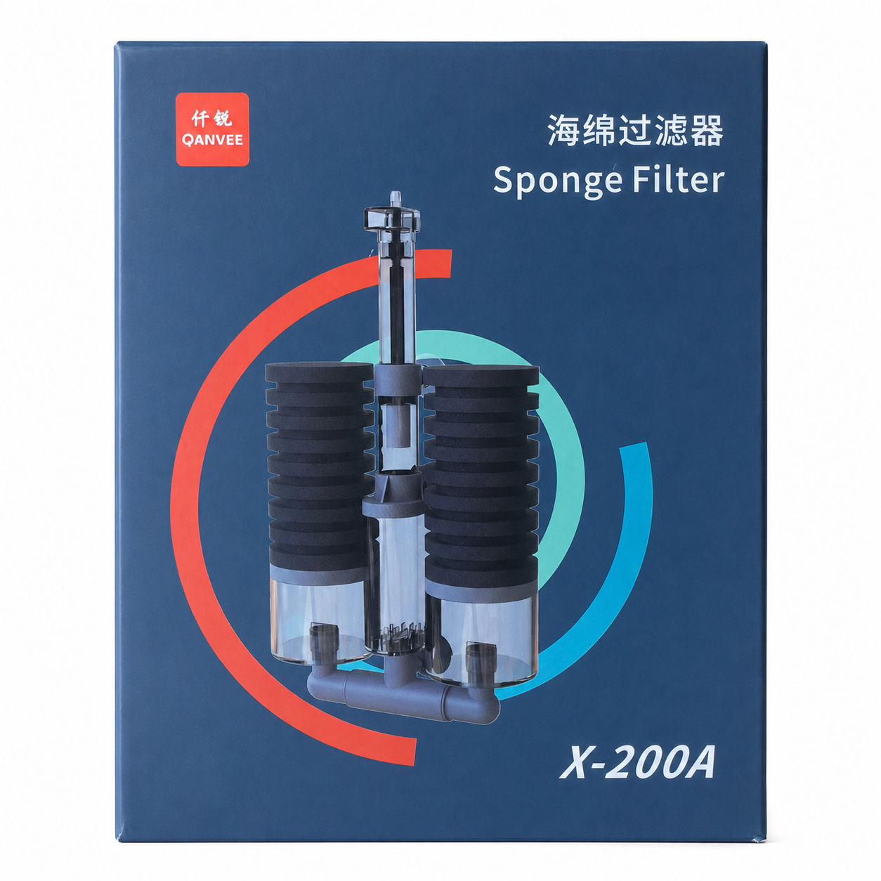 Aquarium Twin Sponge Filter X-200A